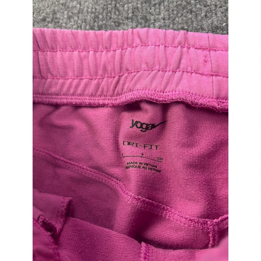 Nike Yoga Dri-FIT Joggers Womens S Pink Sweatpants Tapered Pockets CZ9128-622